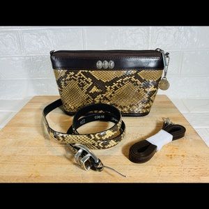 One World Brighton Snakeskin Wristlet and Belt